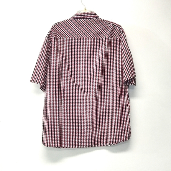 Rocawear shirt red/black/white/grey checks short sleeve Size:2X-Large - Picture 2 of 5